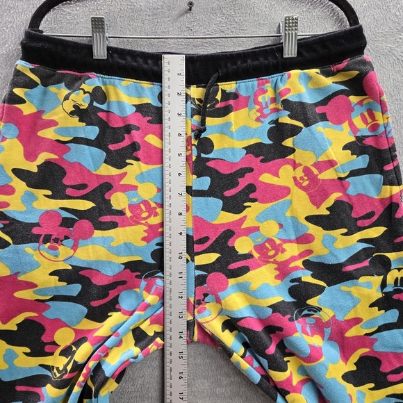 Disney Women Pants M Multicolor Camouflage Sweatpants Mickey Mouse Pajama Pants - Picture 7 of 11